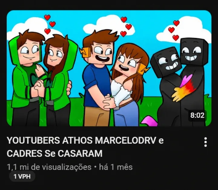 Print de resultado, vídeo longo